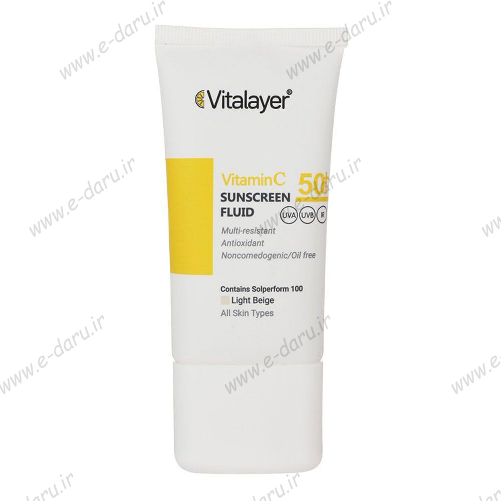 ضد آفتاب ویتامین سی بژ روشن ضد آفتاب ویتامین سی بژ روشن